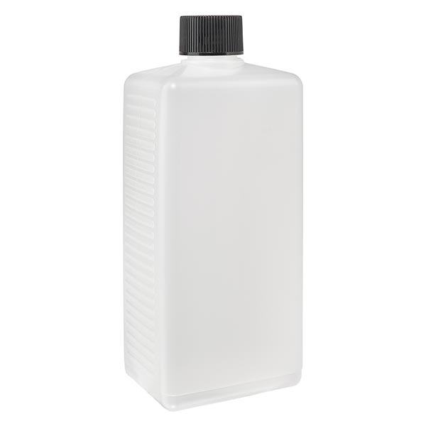 500ml čtvercová láhev PE přírodní, s uzávěrem 500ml čtvercová láhev PE přírodní, s uzávěrem