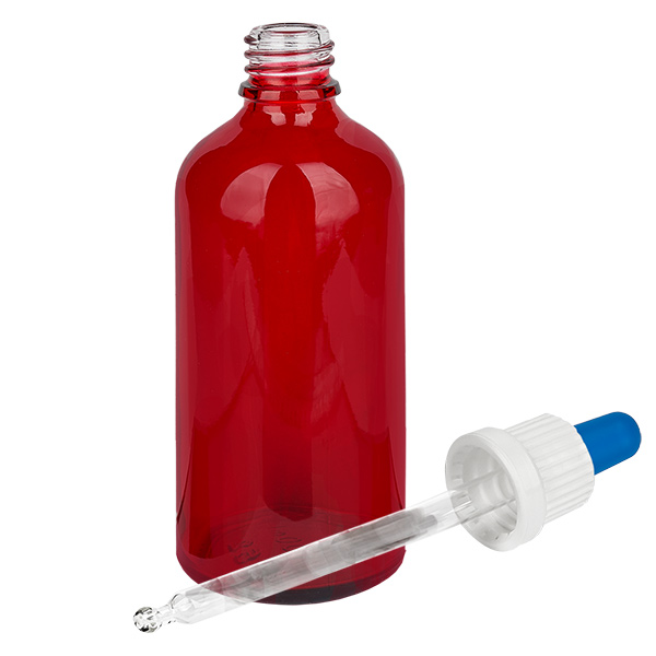 100ml pipetovací láhev bílá/modrý uzávěr s ochranou proti manipulaci RedLine UT18/100