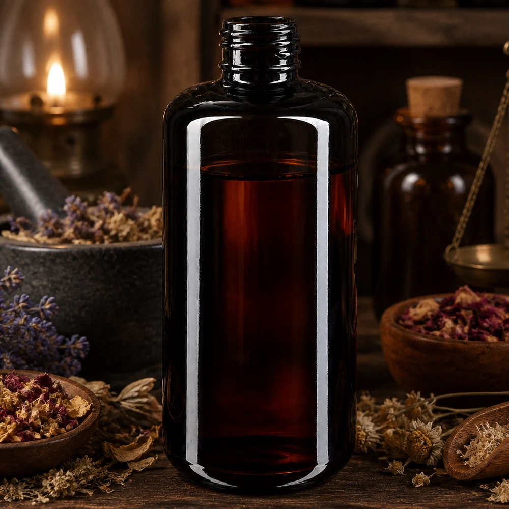Premium Violettglasflasche Draco 200ml mit authentischem Miron-Material für natürliche Kosmetiklinien
