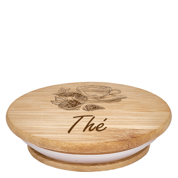 Couvercle en bois "Thé" pour WECK RR100 Couvercle en bois "Thé" pour WECK RR100
