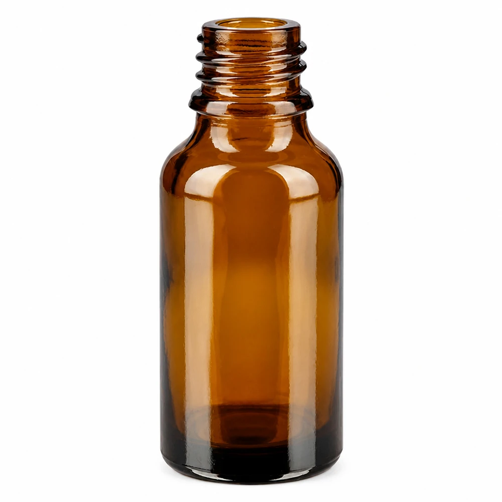 Lahvička s kapátkem 20 ml DIN 18 z jantarového skla Hochwertige braune 20ml Glasflasche - ApoGlas Apothekerflasche in eleganter hoher Form