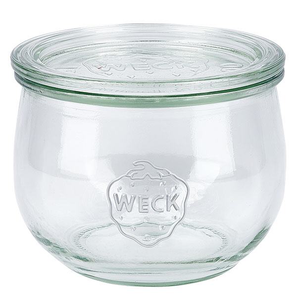 580ml tulipánová sklenice se skleněným víčkem WECK RR100 580ml WECK Tulpenglas mit Glasdeckel RR100 Einmachglas transparent mit WECK Logo für Konservierung und Aufbewahrung