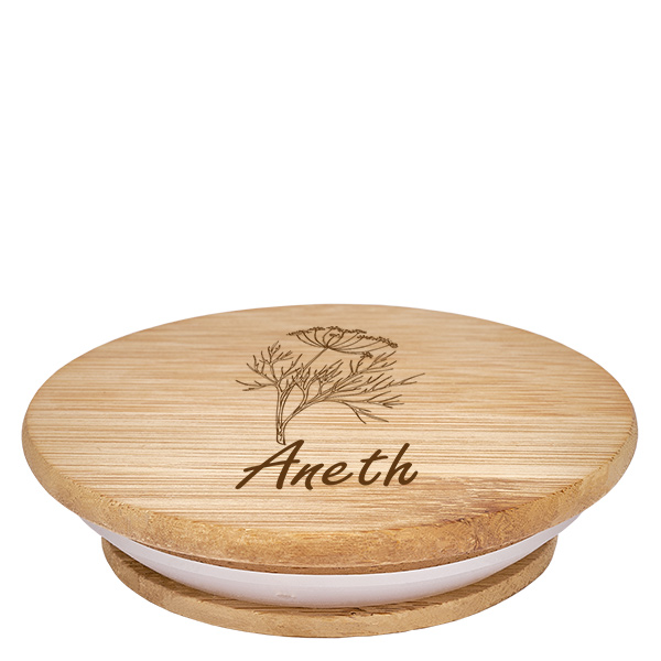 Couvercle en bois "Aneth" pour WECK RR60 Couvercle en bois "Aneth" pour WECK RR60