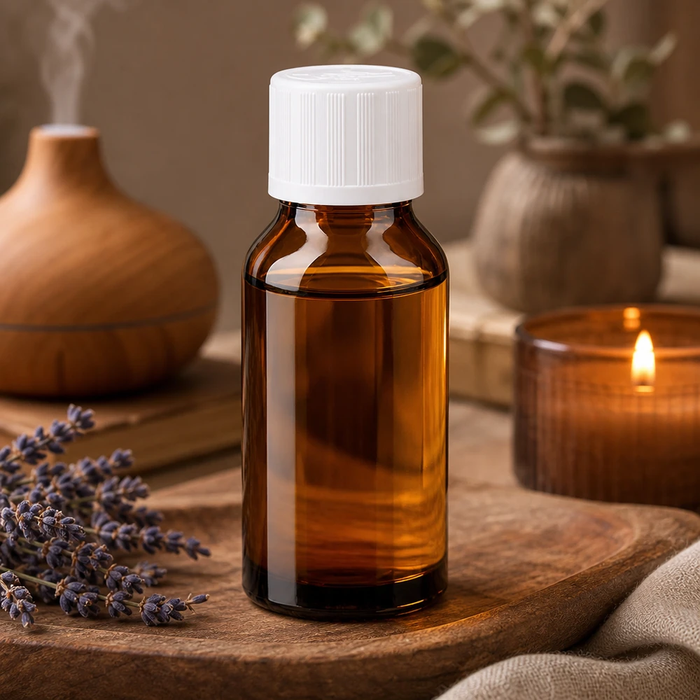 Tropfflasche Braunglas 15ml mit kindersicherem weißen Schraubdeckel für Naturkosmetik