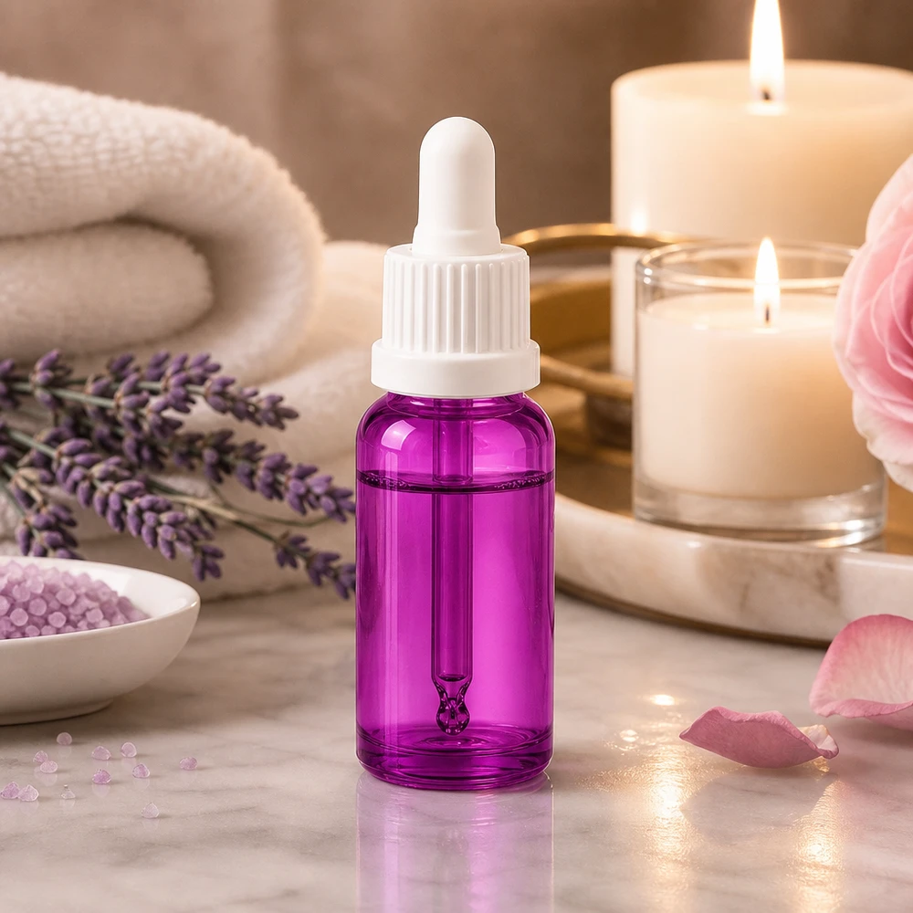 Kompakte 20ml Glasflasche mit Pipette für exakte Dosierung von Wirkstoffen
