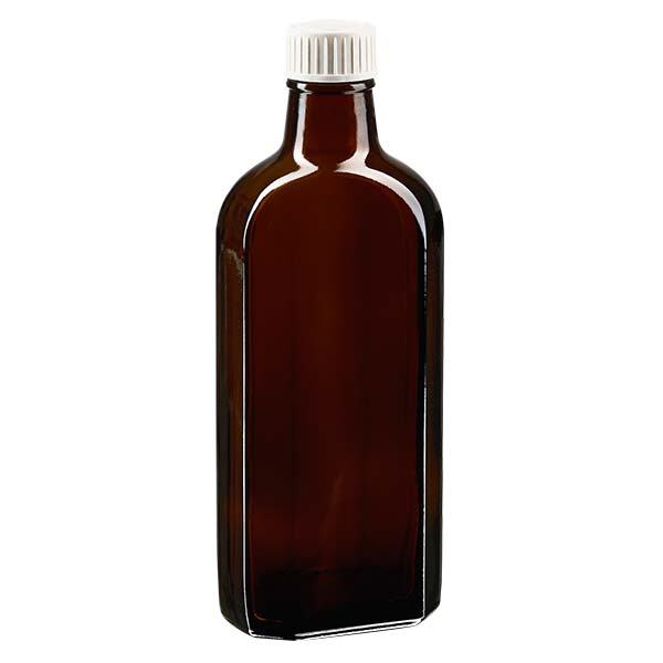 250 ml šroubovací uzávěr Meplat bílý s uzávěrem EPE disk PP28 s ochranou proti manipulaci.