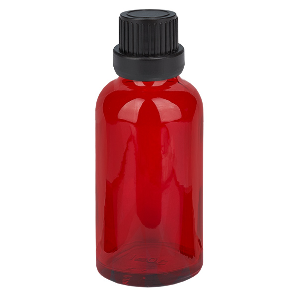 30ml láhev 11mm šroubovací uzávěr černý uzávěr s ochranou proti manipulaci RedLine UT18/30 30ml láhev 11mm šroubovací uzávěr černý uzávěr s ochranou proti manipulaci RedLine UT18/30