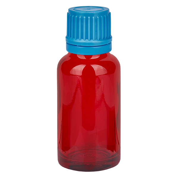 20ml lahvička 11mm šroubovací uzávěr modrý RedLine UT18/20. 20ml lahvička 11mm šroubovací uzávěr modrý RedLine UT18/20.