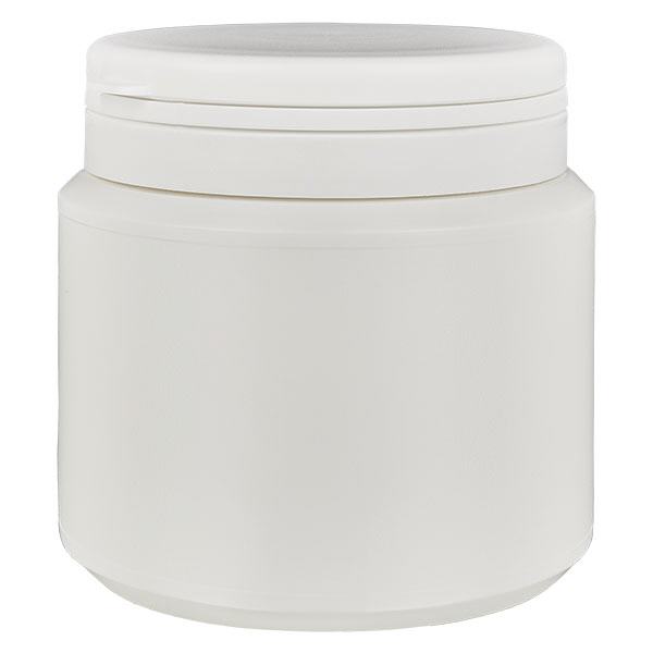 Krabi&#269;ka na kapsle 500 ml b&#237;l&#225; s uz&#225;v&#283;rem Jaycap s ochranou proti manipulaci b&#237;l&#225;