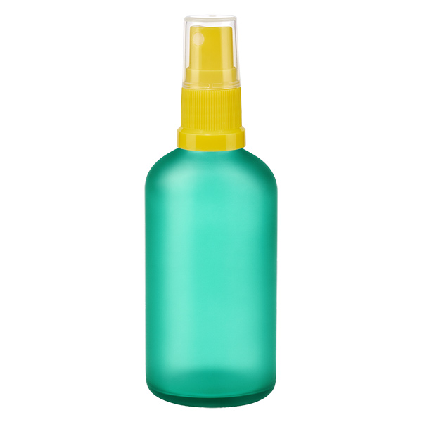 100ml lahvička s rozprašovačem žlutá/transparentní standardní uzávěr GreenLine UT18/100