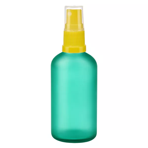 100ml lahvička s rozprašovačem žlutá/transparentní standardní uzávěr GreenLine UT18/100 100ml lahvička s rozprašovačem žlutá/transparentní standardní uzávěr GreenLine UT18/100