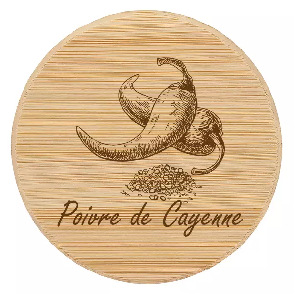 Couvercle en bois "Poivre de Cayenne" pour WECK RR60