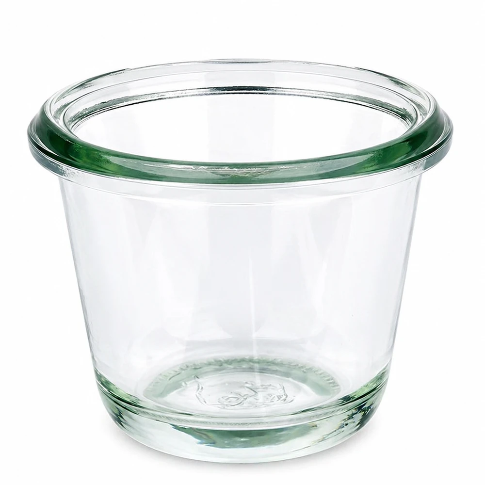 80ml sklenice na gurmánský nápoj WECK RR60 Leeres 80ml WECK Gourmetglas RR60 aus klarem Glas mit charakteristischem Wulstrand für Einmachen und Konservieren