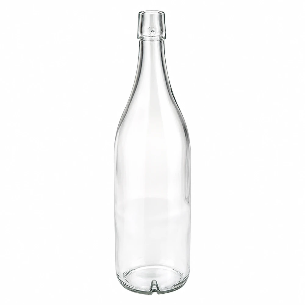 Skleněná láhev o objemu 1000 ml bez otočného víčka UNiTWIST 1000ml Glasflasche UNiTWIST transparent ohne Bügelverschluss Schraubverschluss Getränkeflasche leer