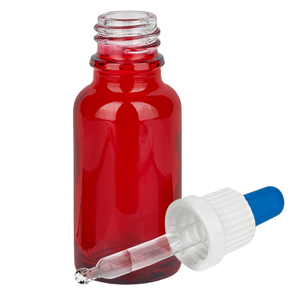 20ml pipetovací láhev bílá/modrý uzávěr s ochranou proti manipulaci RedLine UT18/20 20ml pipetovací láhev bílá/modrý uzávěr s ochranou proti manipulaci RedLine UT18/20