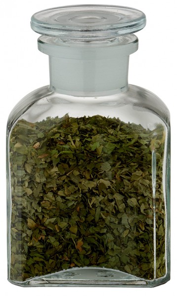 N&#225;pad na sklenici na ko&#345;en&#237;: &#268;tvercov&#225; l&#233;k&#225;rnick&#225; l&#225;hev se &#353;irok&#253;m hrdlem 150 ml.