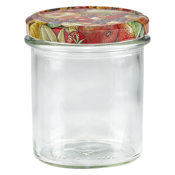 350ml kel&#237;mky + v&#237;&#269;ko BasicSeal s dekorem ovoce UNiTWIST.