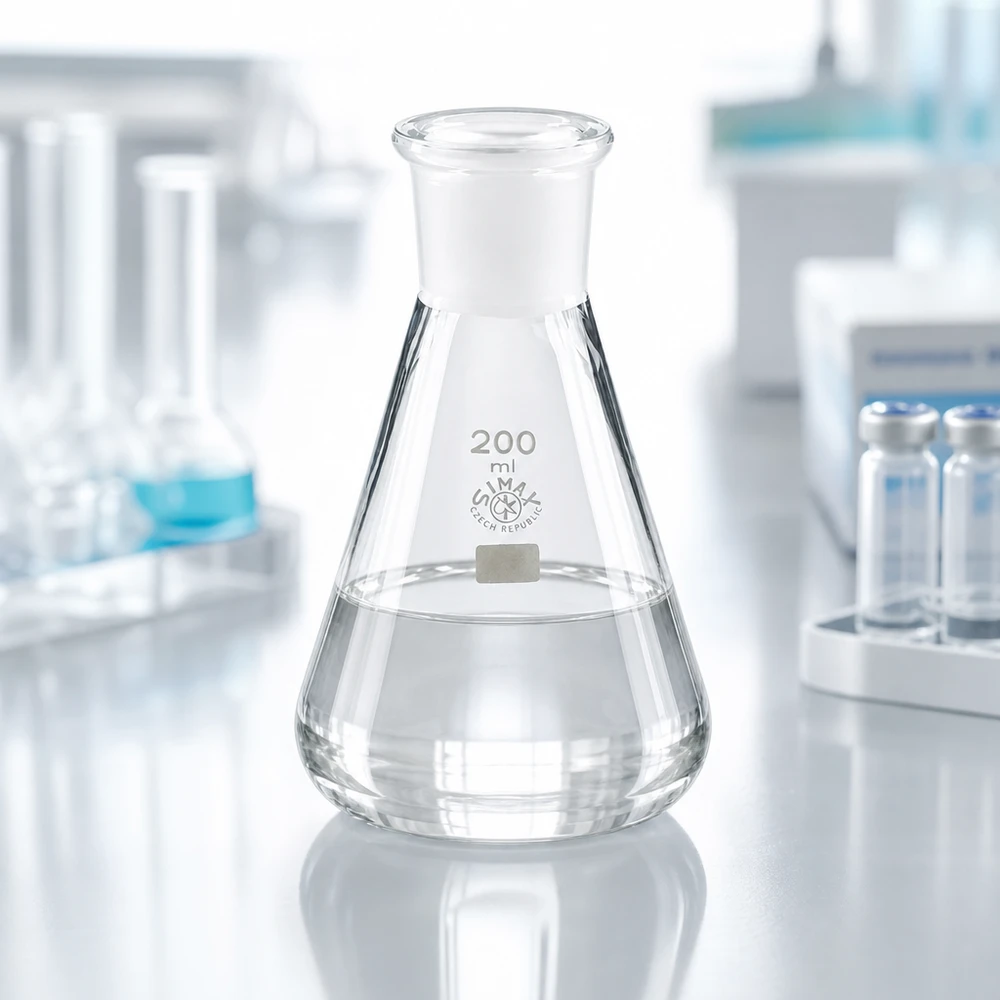 Erlenmeyerova baňka 200ml se standardním broušeným spojem (29/32) Erlenmeyerova baňka 200ml se standardním broušeným spojem (29/32)