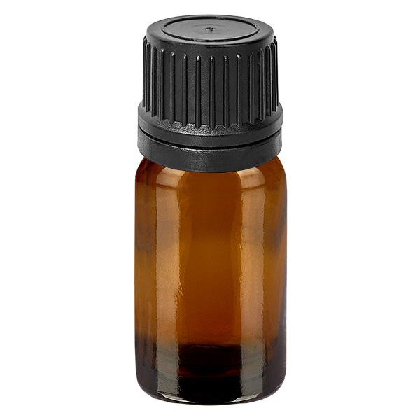 10ml lahvi&#269;ka s kap&#225;tkem 1mm &#269;ern&#225; tamper-evidentn&#237; uz&#225;v&#283;r BrownLine UT18/10