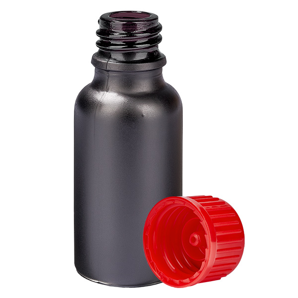20ml láhev 11mm šroubovací uzávěr červený standard BlackLine UT18/20 20ml láhev 11mm šroubovací uzávěr červený standard BlackLine UT18/20