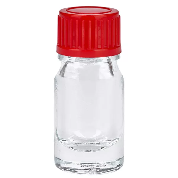 5ml lahvička 11mm šroubovací uzávěr červená Standard ClearLine UT18/5 5ml lahvička 11mm šroubovací uzávěr červená Standard ClearLine UT18/5