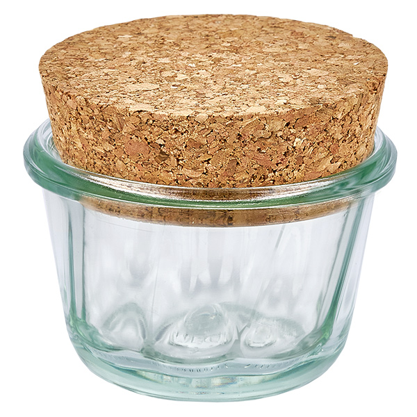 165ml sklenice Gugelhupf WECK RR80 s korkem p&#345;&#237;rodn&#237;
