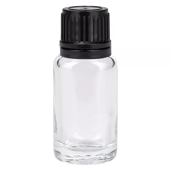 10ml lahvička 11mm šroubovací uzávěr černý uzávěr s ochranou proti manipulaci ClearLine UT18/10 10ml lahvička 11mm šroubovací uzávěr černý uzávěr s ochranou proti manipulaci ClearLine UT18/10