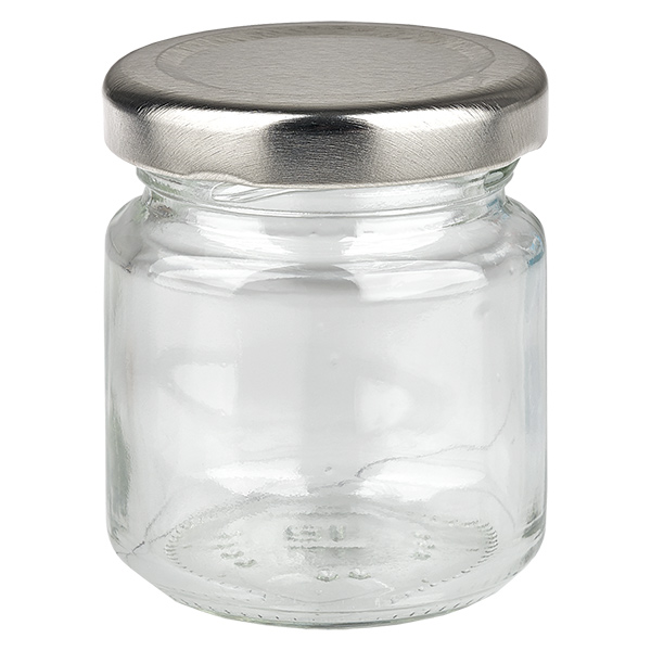 53ml kulat&#225; sklenice s v&#237;&#269;kem BasicSeal st&#345;&#237;brn&#225; UNiTWIST