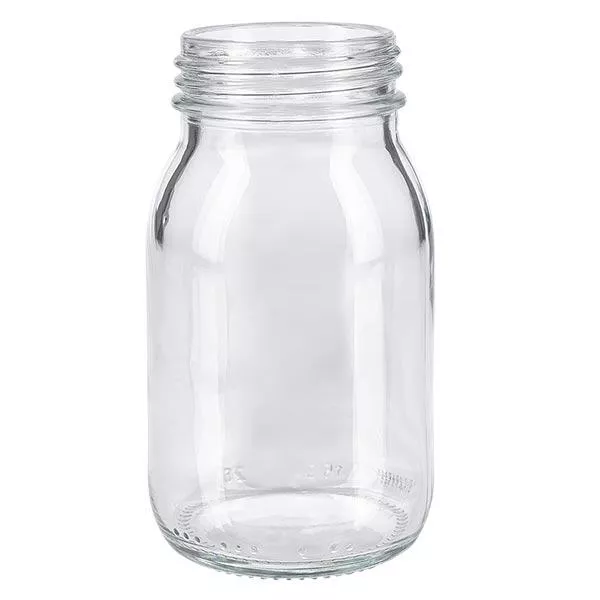 150ml čirá skleněná láhev se širokým hrdlem