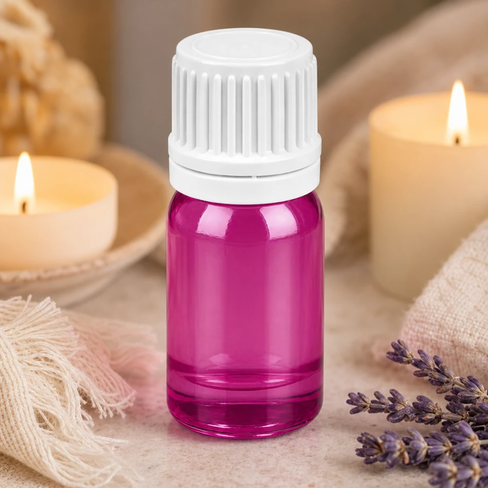 5ml PurpleLine Flasche in trendigem Lila-Design mit ergonomischem weißem Tropfverschluss