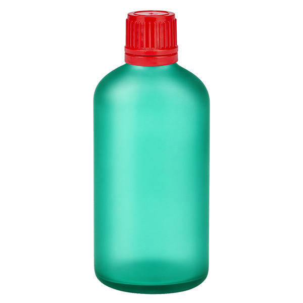 100ml láhev 11mm šroubovací uzávěr červený tamper-evidentní uzávěr GreenLine UT18/100 100ml láhev 11mm šroubovací uzávěr červený tamper-evidentní uzávěr GreenLine UT18/100