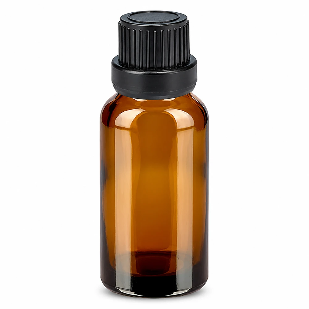 10ml lahvička s kapátkem 2mm černá tamper-evidentní uzávěr BrownLine UT18/10 Apothekerflasche 10ml braun mit schwarzem Tropfer für lichtempfindliche Substanzen