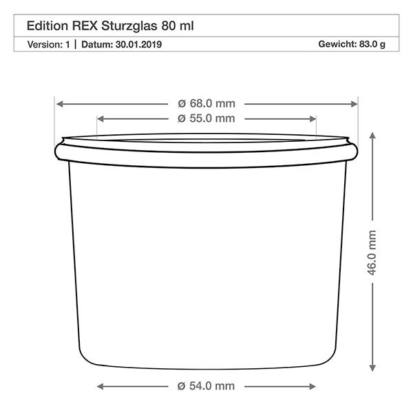 Sada 48 kelímků Weck 80ml se 48 skleněnými víčky. Sada 48 kelímků Weck 80ml se 48 skleněnými víčky.