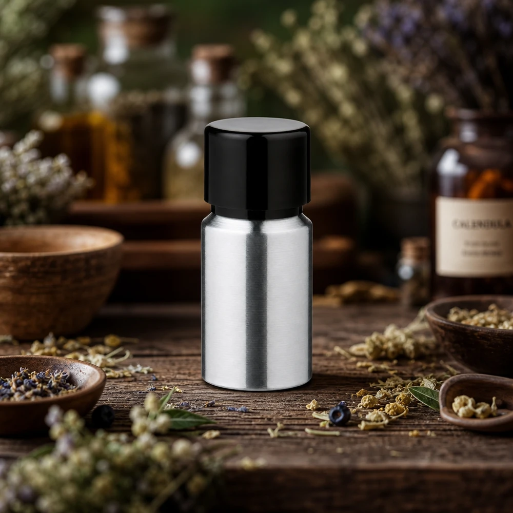 Präzise 10ml Aluflasche mit dichtem Verschluss verhindert Auslaufen und Verdunstung