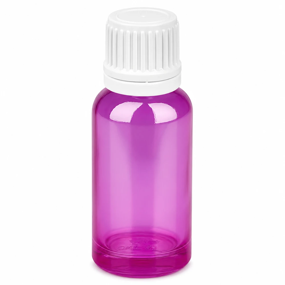 Präzisions-Tropfflasche 20ml mit weissem UT18/20 Verschluss in Purple Line