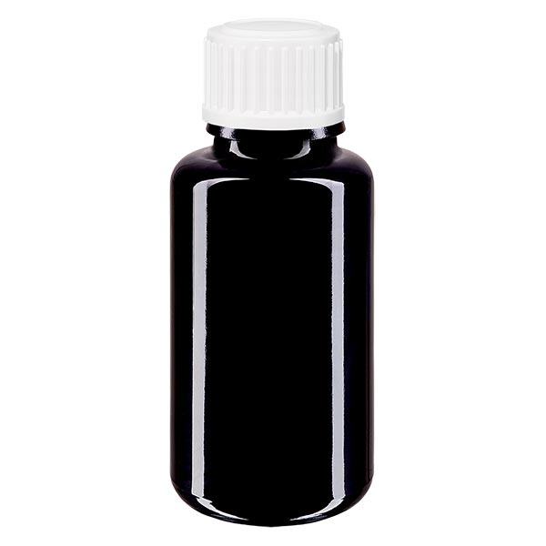 Lékárenská lahvička fialová 20ml kapátko bílé 0,8mm standardní