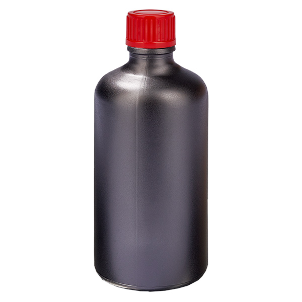 100ml láhev 11mm šroubovací uzávěr červená standard BlackLine UT18/100 100ml láhev 11mm šroubovací uzávěr červená standard BlackLine UT18/100