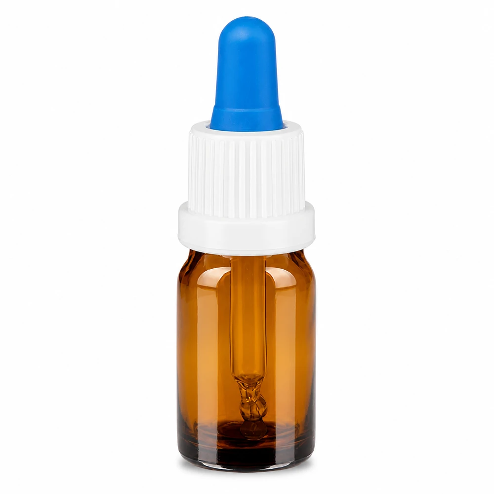 5ml pipetovací láhev bílá/modrý uzávěr s ochranou proti manipulaci BrownLine UT18/5 Handliche 5ml Pipettenflasche BrownLine mit weißem Gewinde und blauer Gummispitze