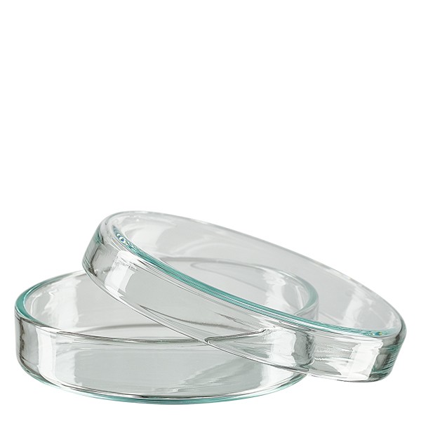 Petriho miska o průměru 60 mm z čirého laboratorního skla pro kultivaci mikroorganismů a buněčných kultur. Výška 15 mm Petriho miska o průměru 60 mm z čirého laboratorního skla pro kultivaci mikroorganismů a buněčných kultur. Výška 15 mm