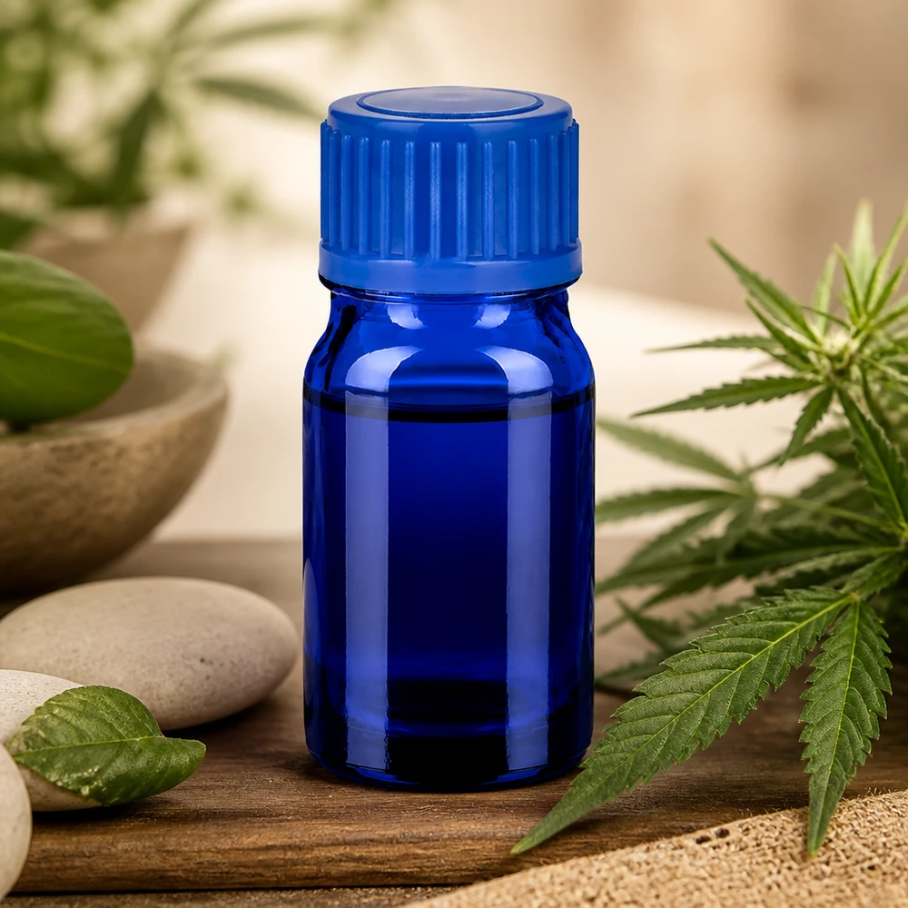 5ml láhev 11mm šroubovací uzávěr modrý Standard BlueLine UT18/5 Premium Glasflasche 5ml in Blau mit praktischem Verschluss für den täglichen Gebrauch