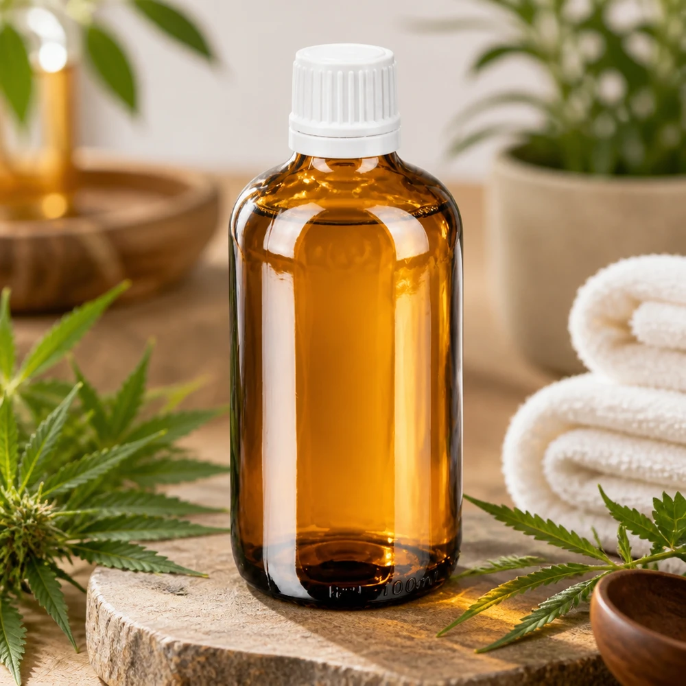 Apotheker Tropfflasche 100ml Braunglas mit 0,7mm Tropfer für ätherische Öle und CBD