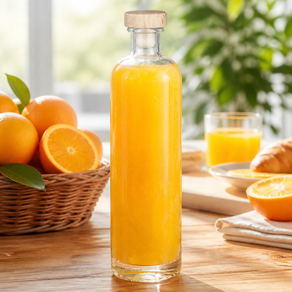 500ml Glasflasche "Ella" mit Holzgriff-Korken UNiTWIST