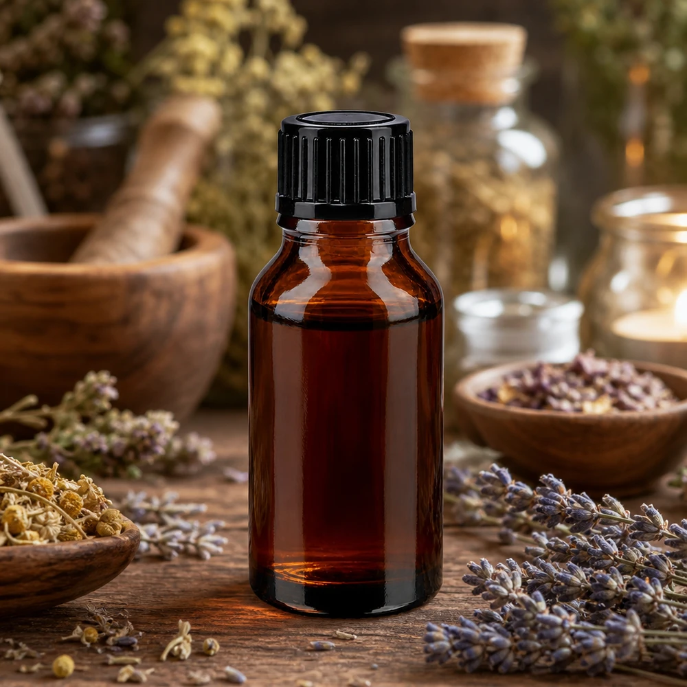 Handliche Apothekerflasche 15ml braunem Glas präziser Tropfer schwarz für Kräuteressenzien