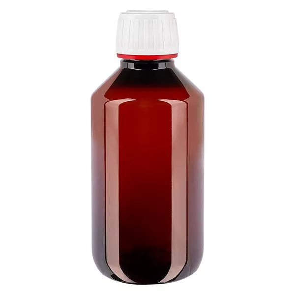PET láhev 200ml s bílým/červeným uzávěrem s ochranou proti manipulaci. PET láhev 200ml s bílým/červeným uzávěrem s ochranou proti manipulaci.