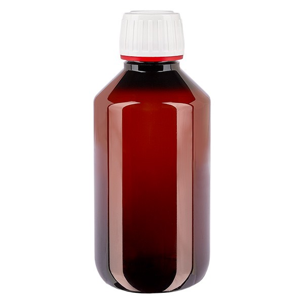 PET láhev 200ml s bílým/červeným uzávěrem s ochranou proti manipulaci. PET láhev 200ml s bílým/červeným uzávěrem s ochranou proti manipulaci.