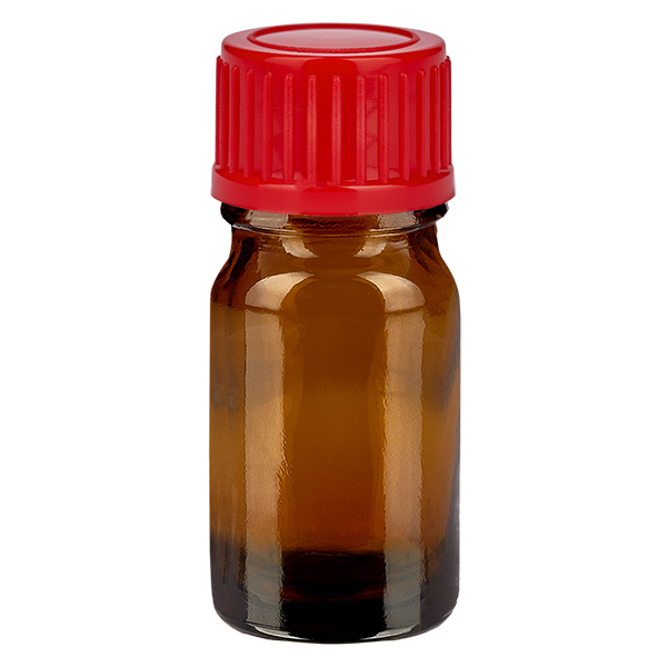 5ml lahvi&#269;ka 11mm &#353;roubovac&#237; uz&#225;v&#283;r &#269;erven&#225; Standard BrownLine UT18/5