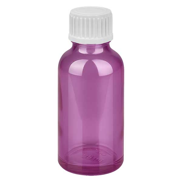 30ml lahvi&#269;ka s kap&#225;tkem 0,9 mm b&#237;l&#225; standardn&#237; PurpleLine. UT18/30