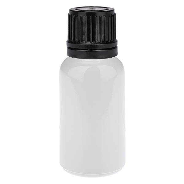 20 ml lahvička na globule 8 mm nal&eacute;vac&iacute; kroužek čern&yacute; standardn&iacute; uz&aacute;věr WhiteLine UT18/20