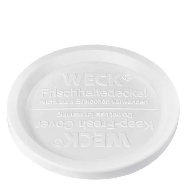 WECK REX Frischhaltedeckel RR120 weiß transparent rund für Einmachgläser Konservierung Aufbewahrung