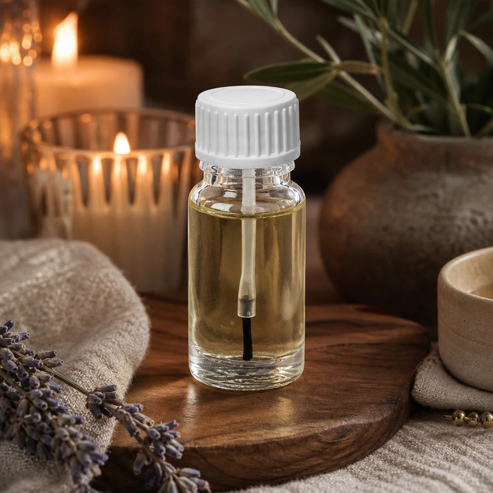 10ml lahvička na kartáčky bílá standardní uzávěr ClearLine UT18/10 Vielseitige 10ml Pinselflasche aus Klarglas mit tropfsicherem Verschluss für Kosmetik und Naturheilkunde